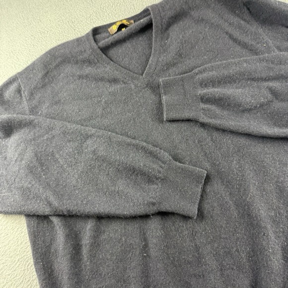Loro Piana Sweater Men's 54 (XL) Blue 100% Cashmere V Neck Pullover Italy $1000+ - Picture 6 of 11